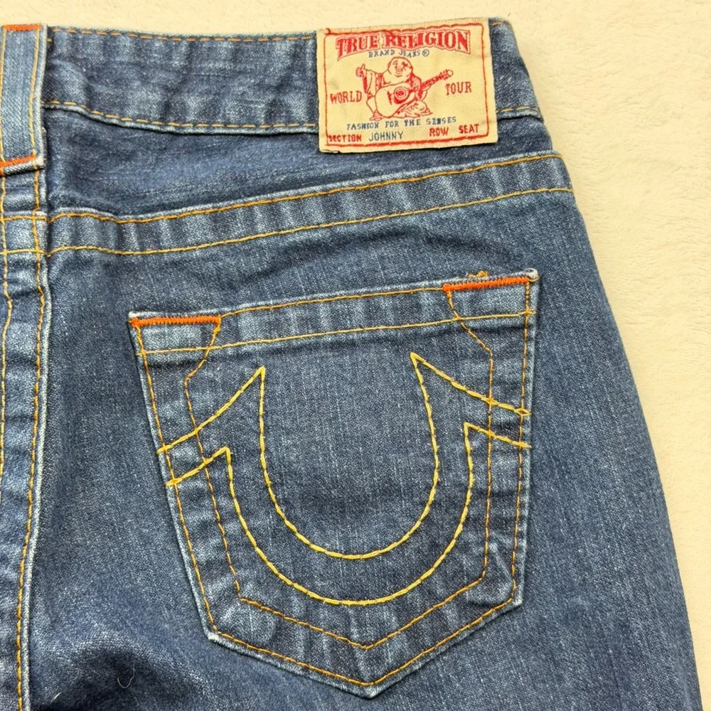 True Religion Bootcut Jeans Womens 28 Blue Excellent‎ Low Rise Made in USA 04502
